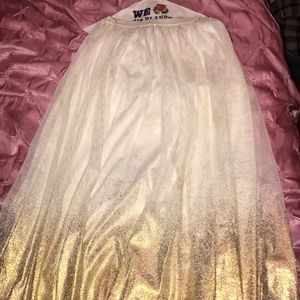 white and gold ombré skirt